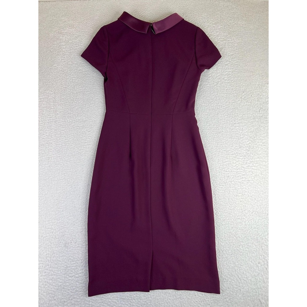 Emerson Rose Womens 2 Purple Short Sleeve Collared Sheath Dress ER348490